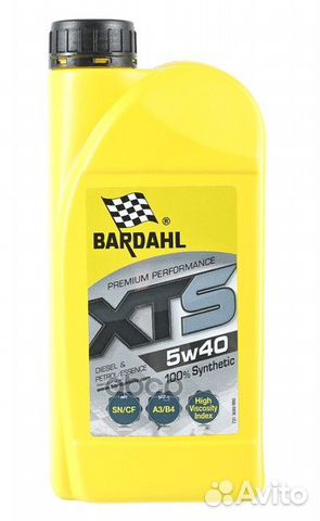 Bardahl XTS 5W40 SN/CF A3/B4 Масло моторное 100
