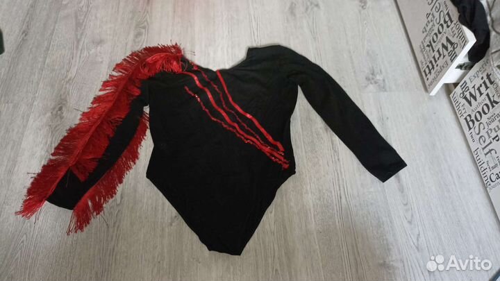 Купальник для танцев и хореографии чёрный