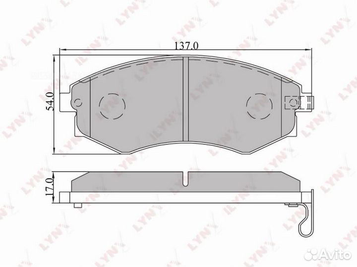 Lynxauto BD-3607 Колодки тормозные дисковые перед