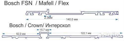 Шина направляющая для пил Bosch/Flex/Интерскол/Maf