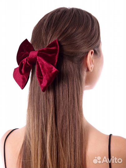 Заколка Bradex AS1003-4 Бархатный бант бордовый