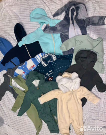 Детские вещи пакетом от 0 до 1 года для мальчика