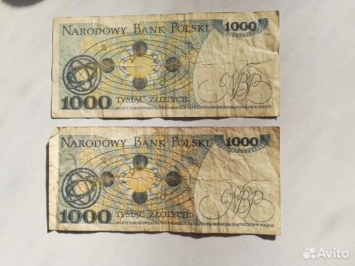 1000 злотых, Польша 1982 год