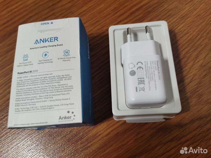 Адаптер питания Anker Power port III 20 w (A2632)
