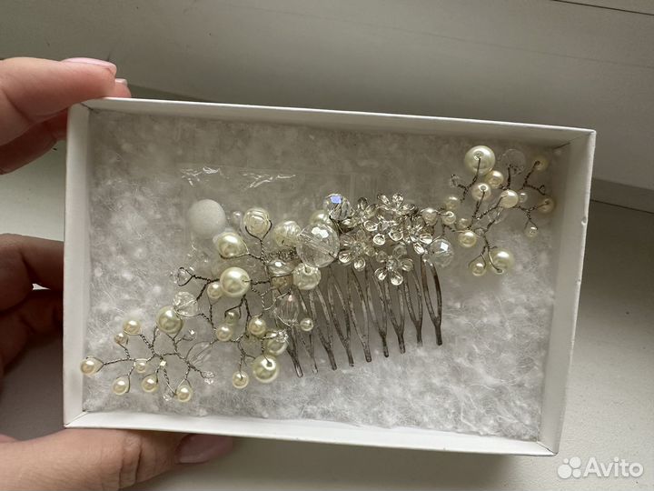 Заколка свадебная бижутерия