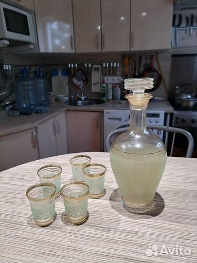 Графин штоф с рюмками винтаж СССР
