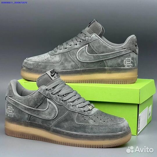 Кроссовки Nike Air Force 1 Серые (Арт.53336)