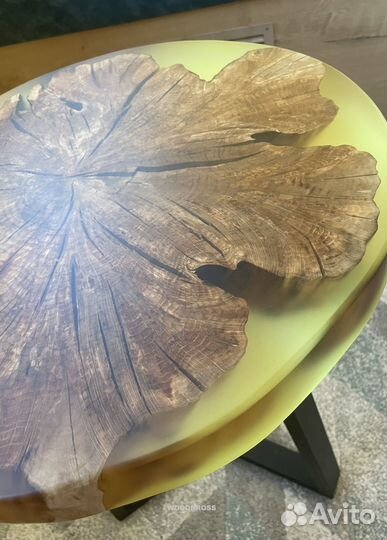 Стол из Эпоксидной смолы и дерева с завода