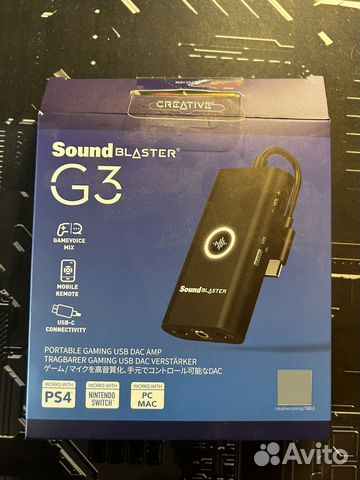 Creative sound blaster G3 купить в Щелково | Электроника | Авито