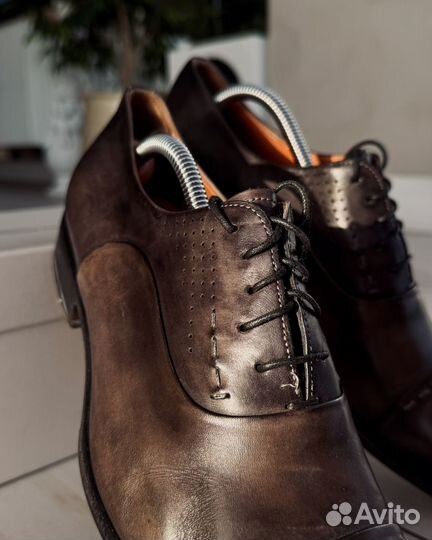 Туфли мужские Santoni коричневые 41 размер