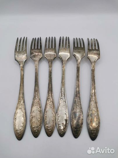 Вилки Посеребренные мнц 6 шт СССР (Ч)