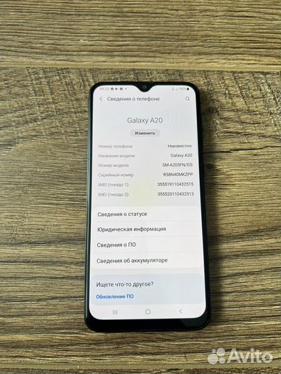 Samsung galaxy a20 32gb (sm-a205fn)