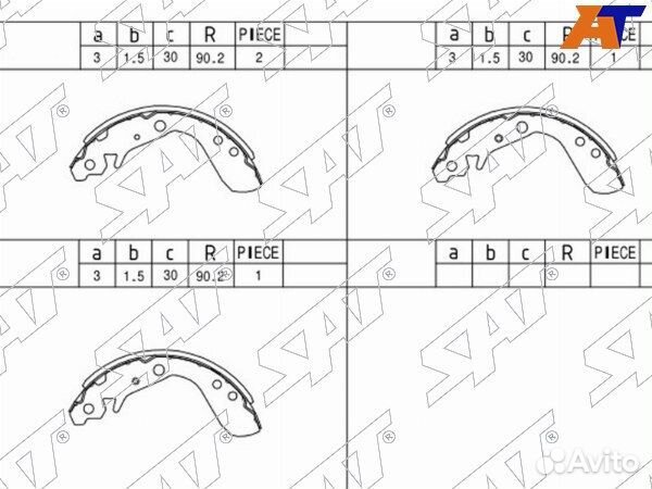 Колодки тормозные барабаные honda jazz