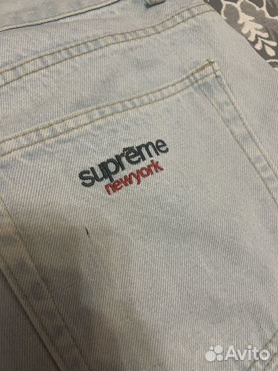 Джинсовые шорты Baggy Supreme Newyork оригинал