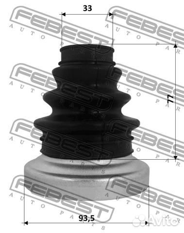 Пыльник шрус внутренний комплект 58.5x77x33