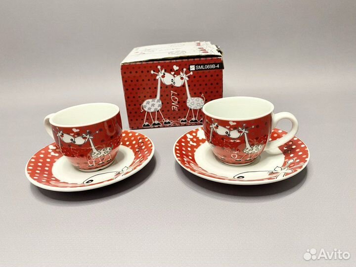 Новая Кофейная пара для эспрессо фарфор Dinner