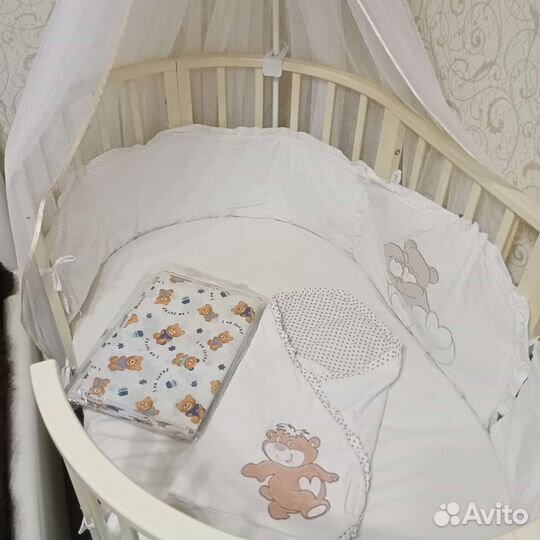 Комплект детского белья, бортики, одеяло-конверт