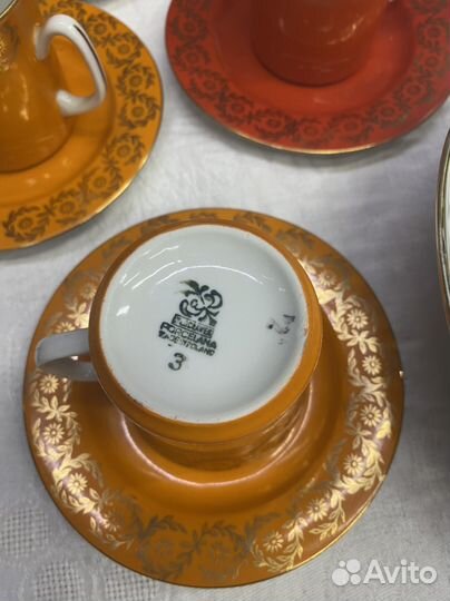 Сервиз и предметы, кофейный и чайный старинный