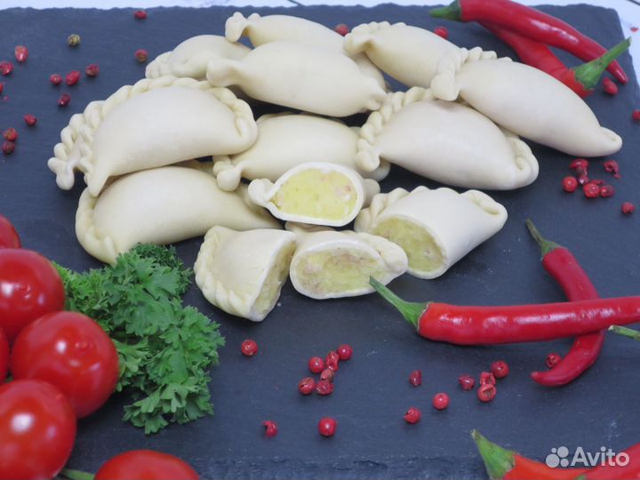 Ручная лепка Вареники Картофель-Бекон домой