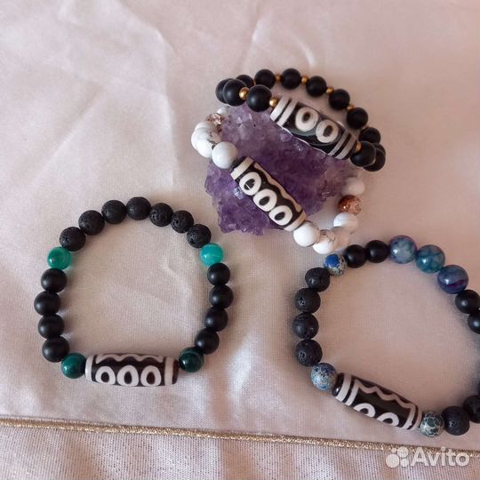 Браслет с самой Денежной прокаченной бусиной Дзи