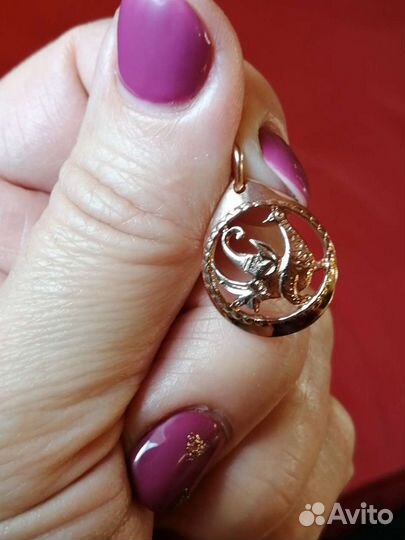 Подвеска, золото СССР, 583 проба