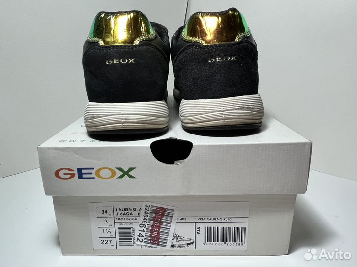 Кроссовки geox unisex 34 размер