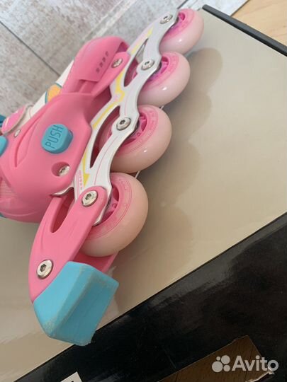 Ролики раздвижные детские защита шлем 27 28 29 30