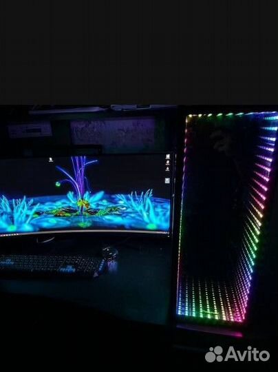 Игровой компьютер с изогнутым монитором 240гц 27д