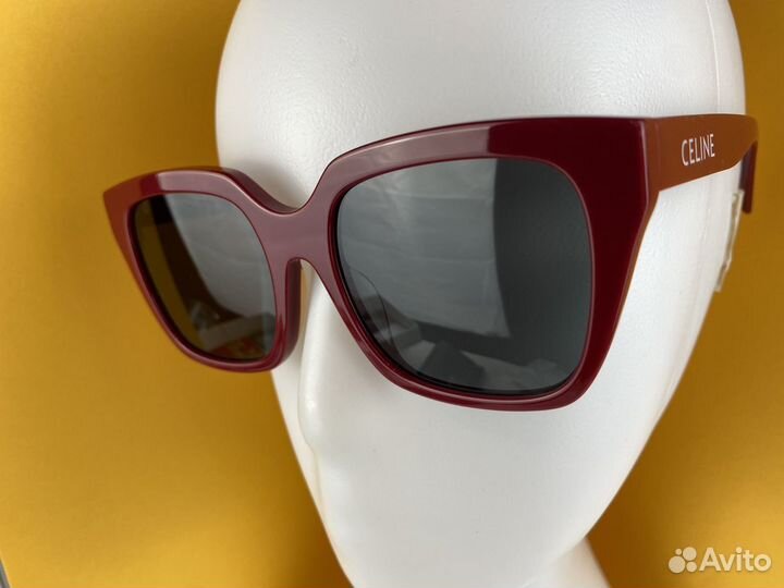 Солнцезащитные очки Celine бордовые новые