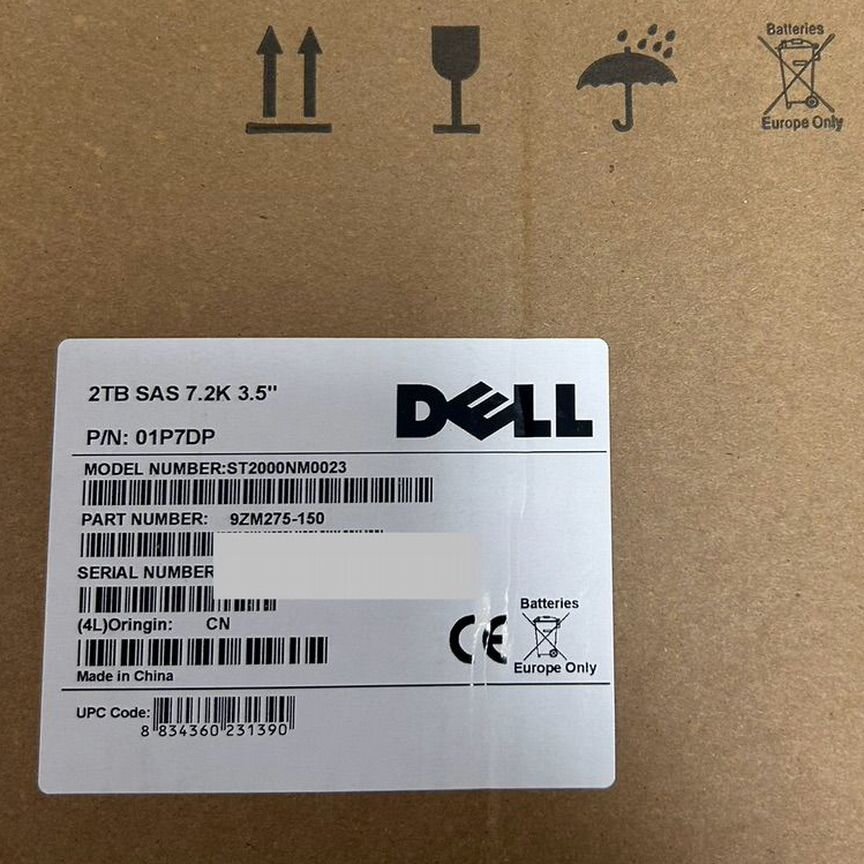 [01P7DP] Жесткий Диск Dell 2tb Sas 3.5g12 G13
