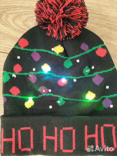 Шапка с огоньками (разноцветными лампочками)