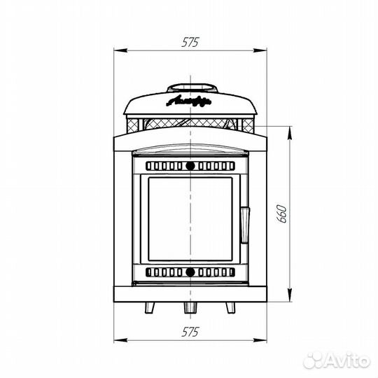 Печь Для Бани Атмосфера L+ ктт комбинированная зме