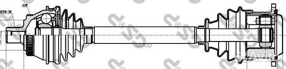 Привод в сборе audi A4 (8D2 B5) 203015 GSP