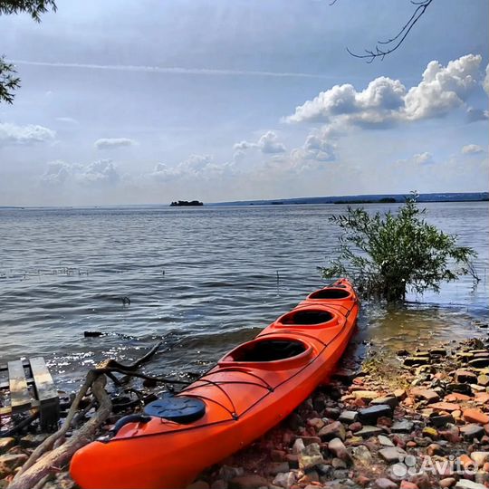 Морской каяк трёхместный пластиковый