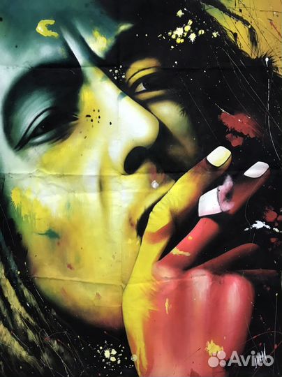 Холст Боб Марли 100х100