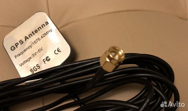 Антенна GPS+глонасс авто (SMA, 28дБ, 3м) CAA48