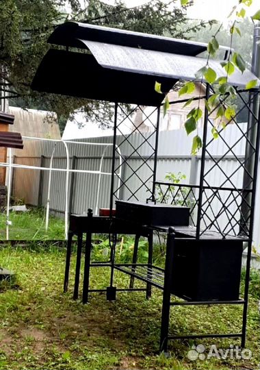 Мангал с крышей