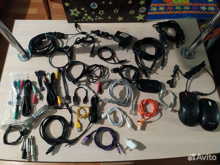 Комплект проводов, переходников, бп (цена за все)