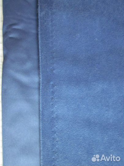 Отрез ткани велюр полиэстер синий