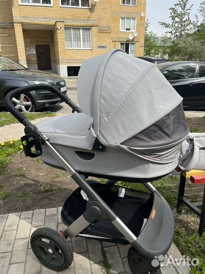 Коляска stokke trailz 2 в 1 + рюкзак
