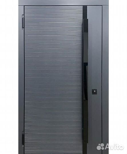 Металлическая входная дверь с подсветкой