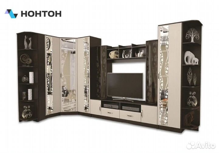 Стенка Марта-15 угловая венге / дуб белфорд