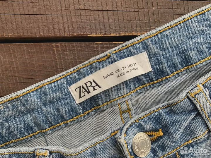 Zara Джинсы с рваниной 46 размер