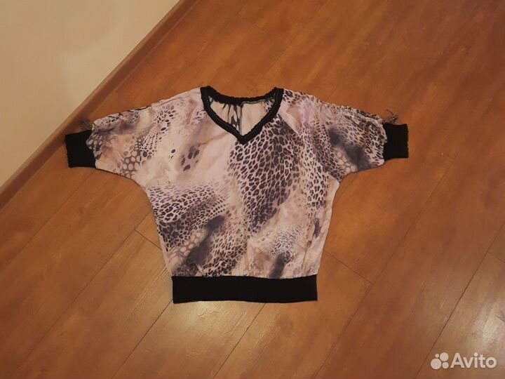 Блузка натуральный шелк 46