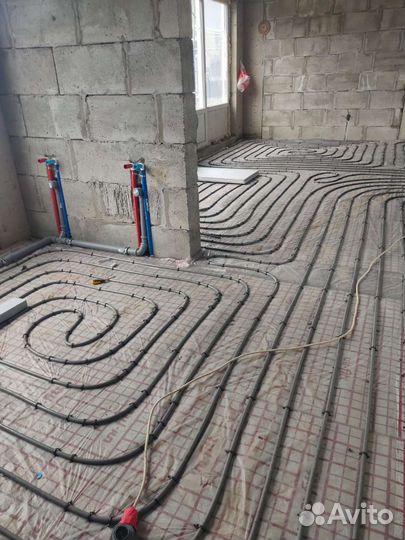 Разводка отопления в доме, коттеджи, тёплый пол