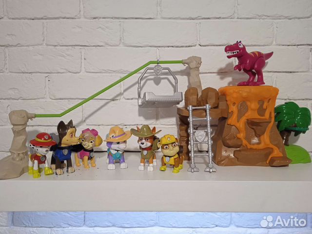 Игрушки щенячий патруль+значки