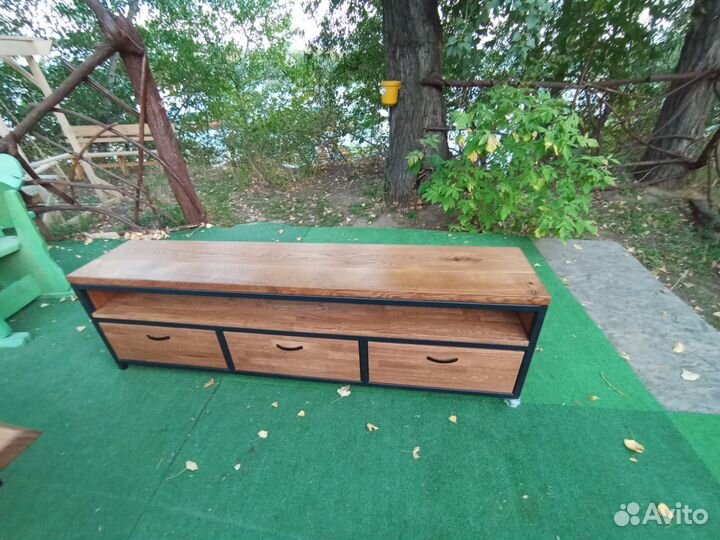 Мебель в стиле лофт. Стол лофт. Тумба тв из дерева