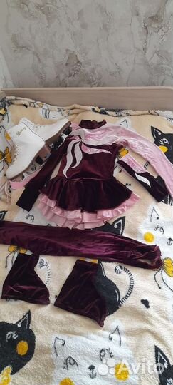 Коньки фигурные 34 р., костюм от 4 до 7 лет