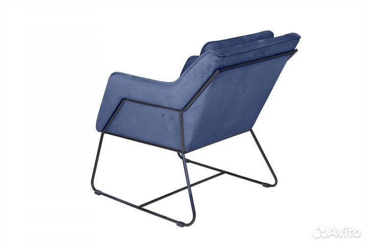 Кресло Alex, бархат синий 29