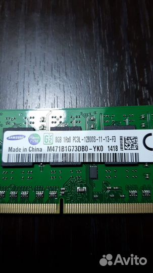 Озу Samsung ddr3l 8гб